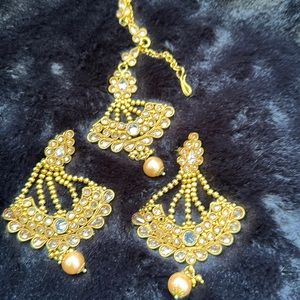 Indian Jewelry - Earrings Tikka set